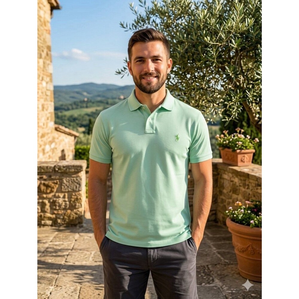 Polo Ralph Lauren Men’s Green Short Sleeve Polo Size XL Slim Fit